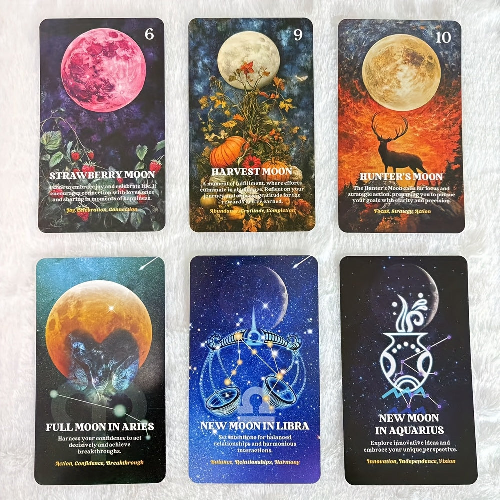Moonlit Legends Oracle – visdom från månens faser | 12 x 7 cm