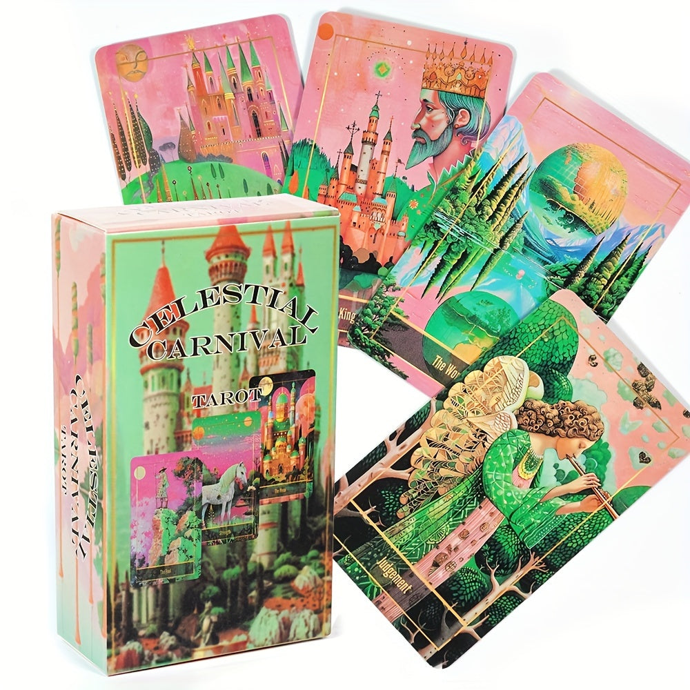 Celestial Carnival Tarot – en liten men färgsprakande tarotlek fylld av kosmisk energi