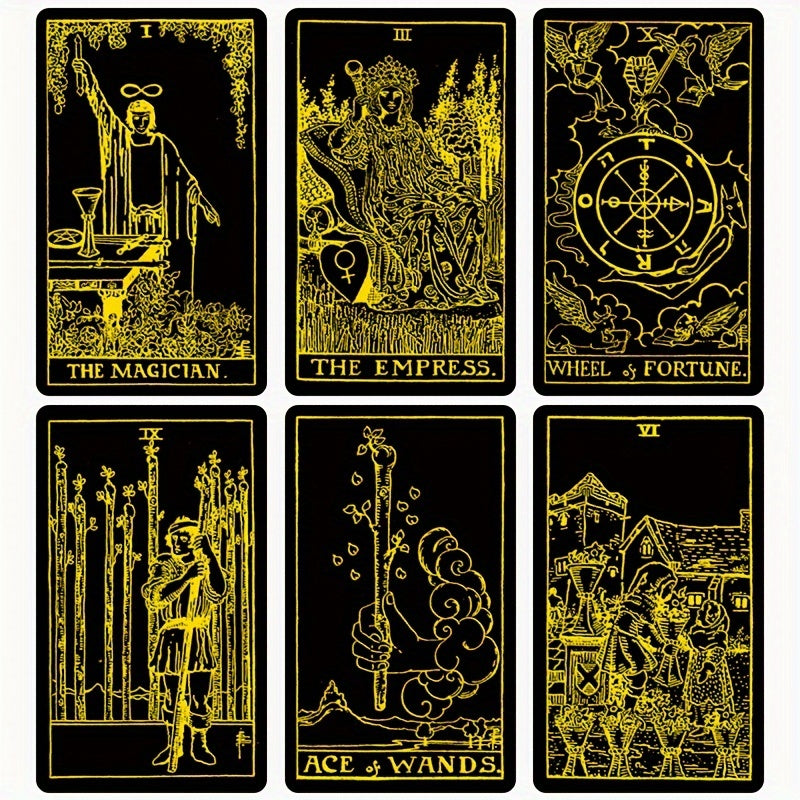 Rider-Waite Tarot – Klassisk tarotlek i modern svart och guld tappning