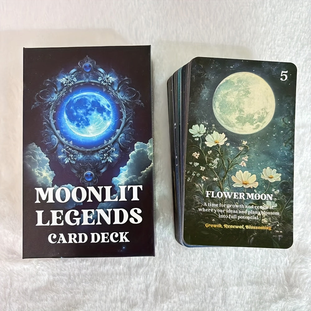 Moonlit Legends Oracle – visdom från månens faser | 12 x 7 cm