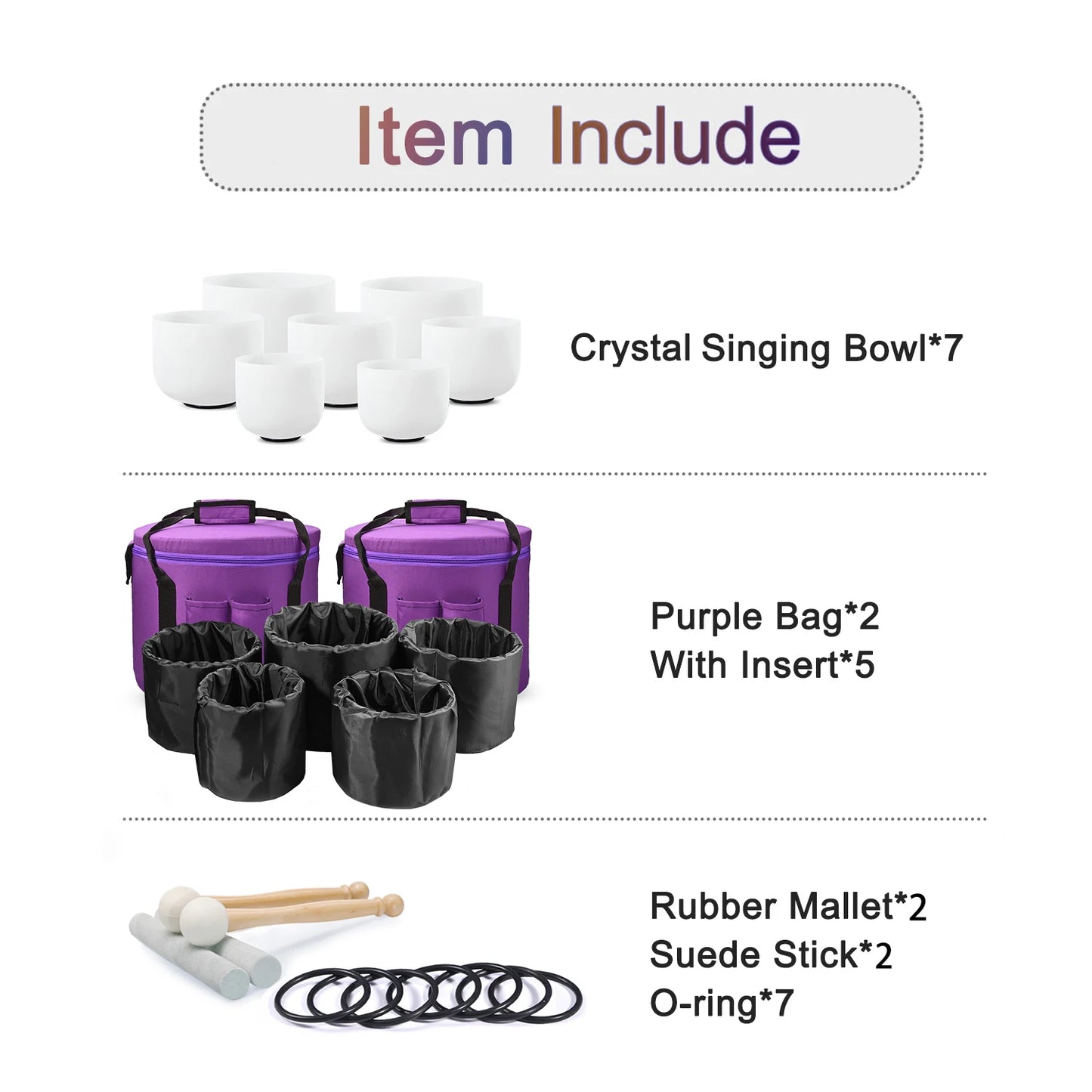 Classic crystal singing bowls in frosted glass. Free shipping and accessories.