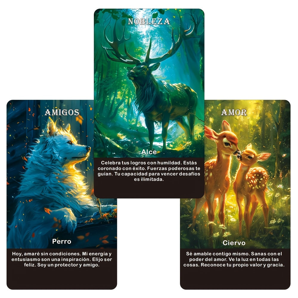 Spirit Animals Oracle Cards – orakelkort på spanska| 11,94 x 7,11 cm