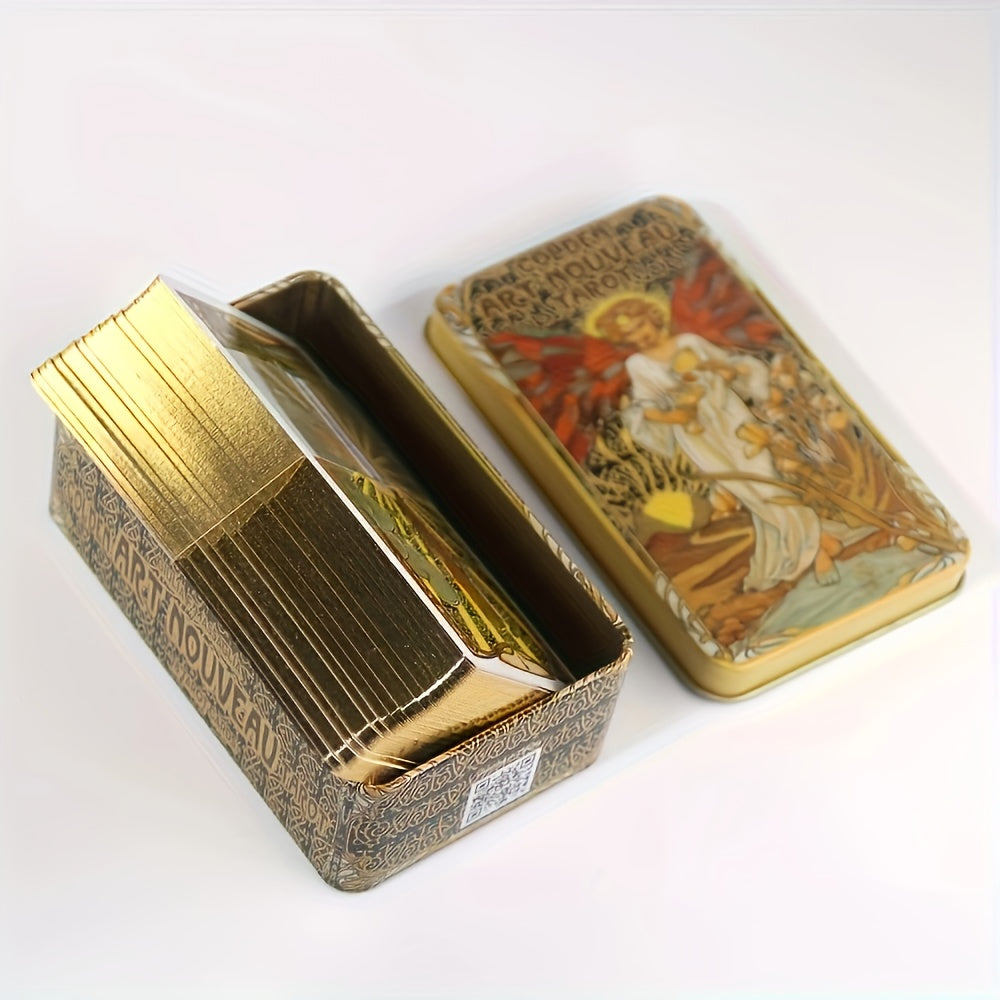 Golden Art Tarot – vackra kort i Art Nouveau-stil  | 11 x 7 cm