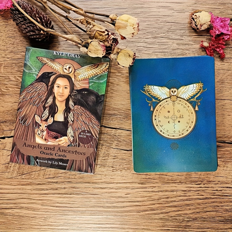 Angels and Ancestors Pocket Oracle – 55 kort med andlig vägledning och uråldrig visdom | 10,5 x 7,5 cm