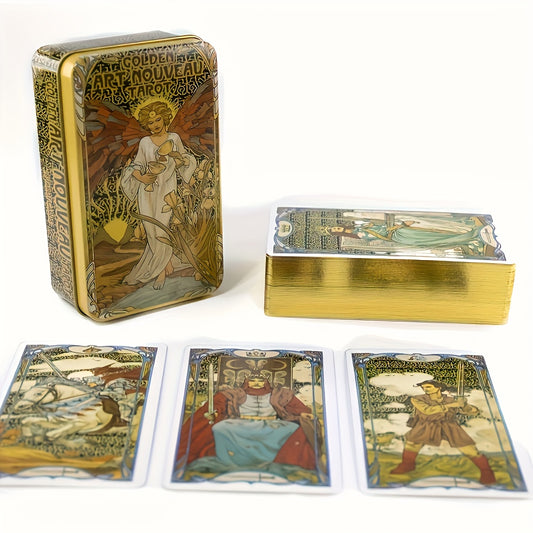 Golden Art Tarot – vackra kort i Art Nouveau-stil  | 11 x 7 cm