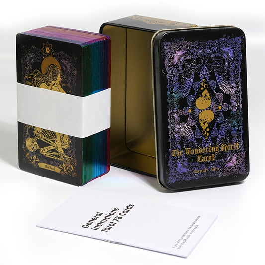 Wandering Spirit Tarot – 78 kort i lyxutgåva med förvaringsask i plåt