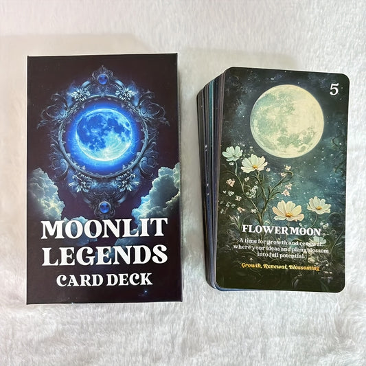 Moonlit Legends Oracle – visdom från månens faser | 12 x 7 cm
