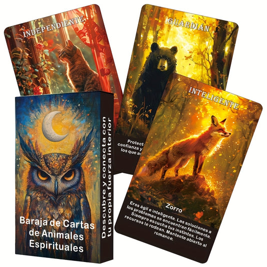 Spirit Animals Oracle Cards – orakelkort på spanska| 11,94 x 7,11 cm