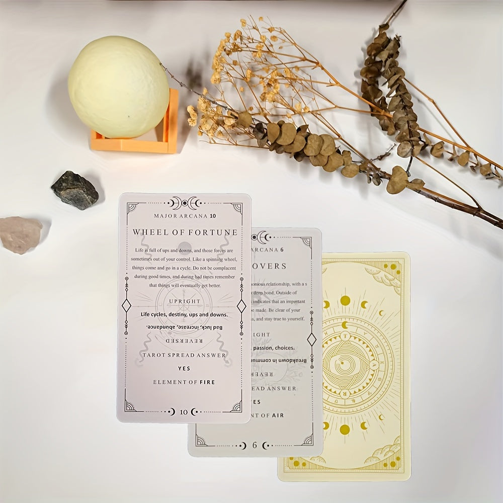 Beginner’s Tarot Deck – 78 klassiska kort med tolkning | 10 x 6 cm