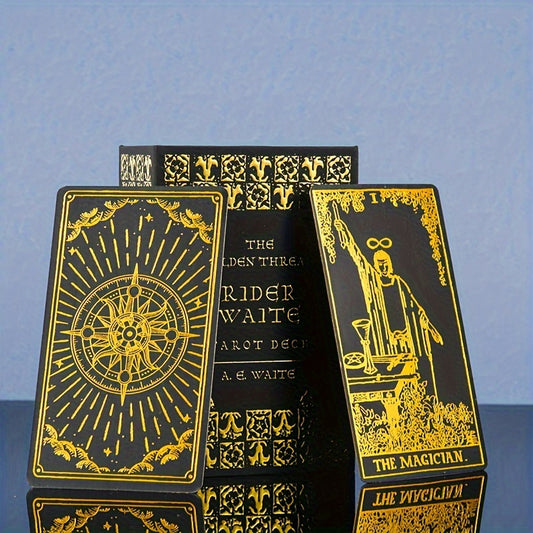 Rider-Waite Tarot – Klassisk tarotlek i modern svart och guld tappning