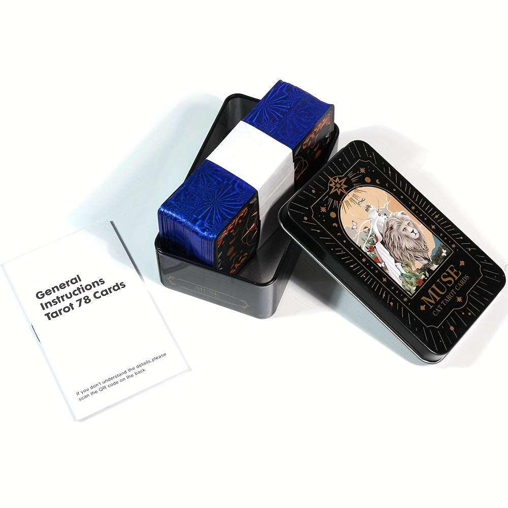 Muse Cat Tarot –  färgsprakande kattmagi | 11 x 6,3 cm
