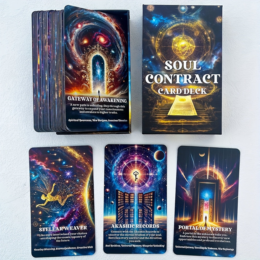 Soul Contract Oracle Cards –  med andliga budskap och själslig vägledning | 12 x 7 cm